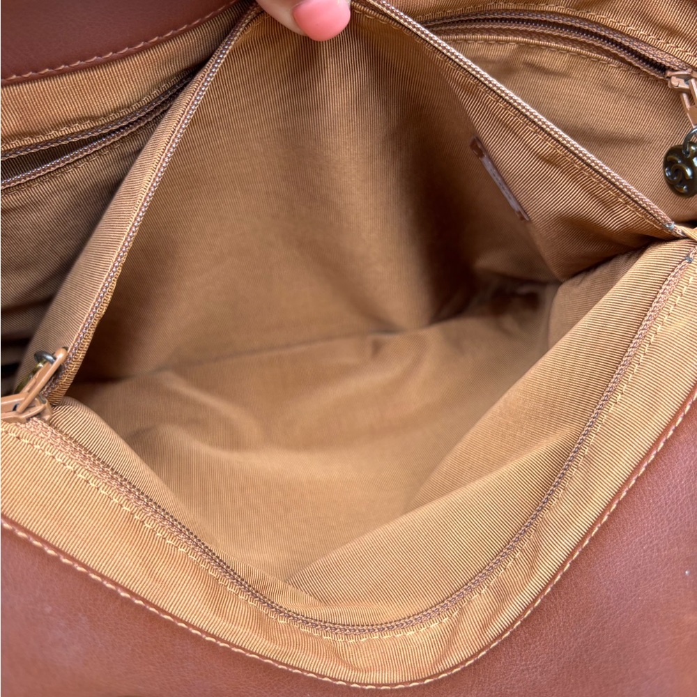 Authentic CHANEL brown leather CC tote tortoise handles - Picture 13 of 16